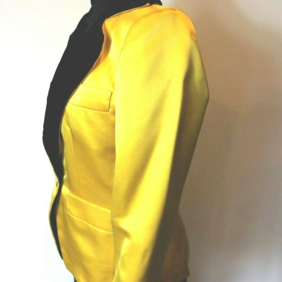 YSL Saint Laurent Rive Gauche Yellow Silk Sz S - Picture 2 of 15